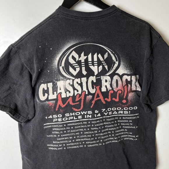 Stux Tour T Shirt Vintage Y2K Medium M Adult Black Graphic Tee - Picture 15 of 16